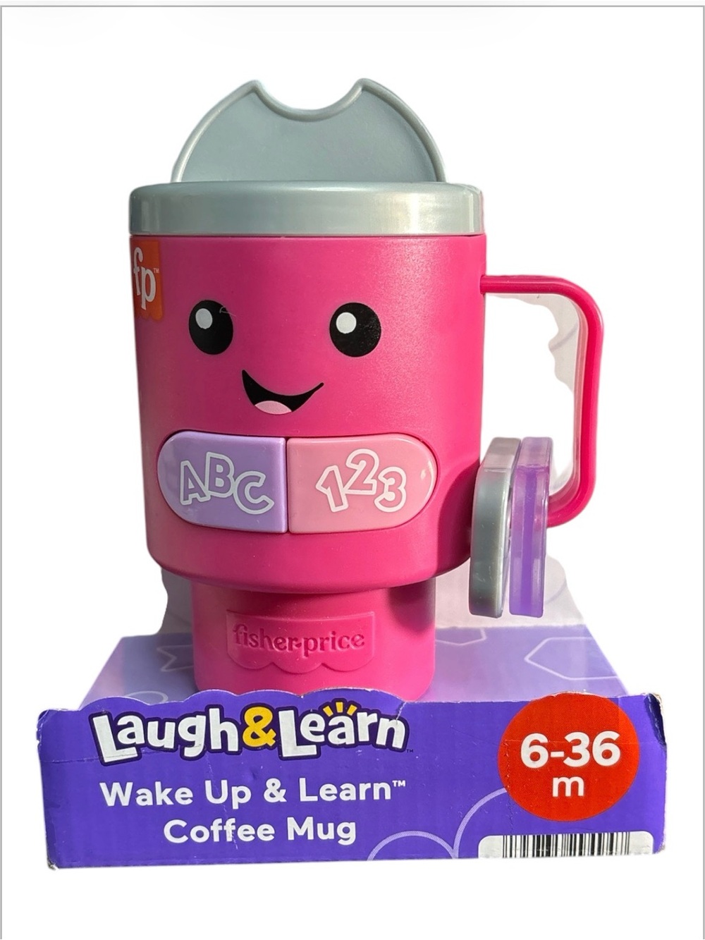 Fisher-Price Pink & Gray Laugh & Learn Interactive Learning Mug